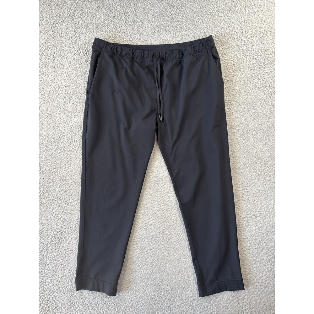 Lululemon On The Fly Pants‎ Womens 35x25 Black Comfort Pockets Athleisure Travel